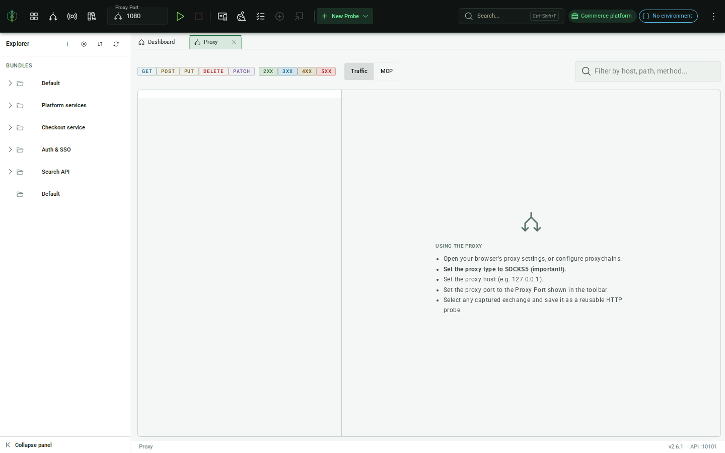 MITM proxy view showing intercepted requests with raw HTTP request and response